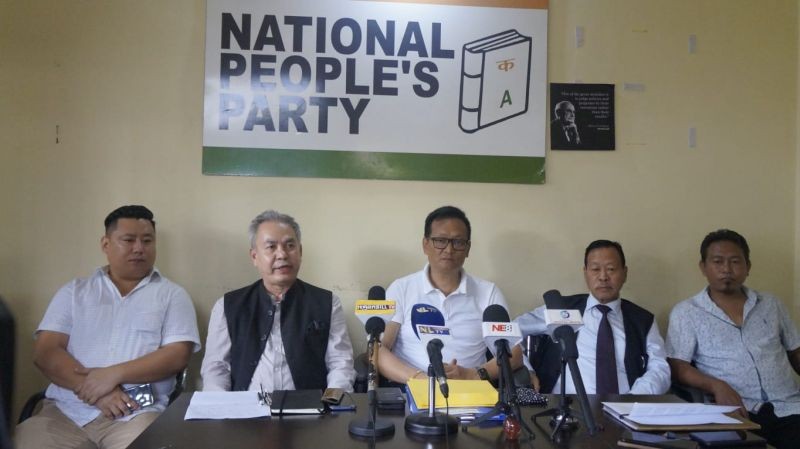 NPP Nagaland during the press conference held at the party office in Dimapur on June 29. (Morung Photo)